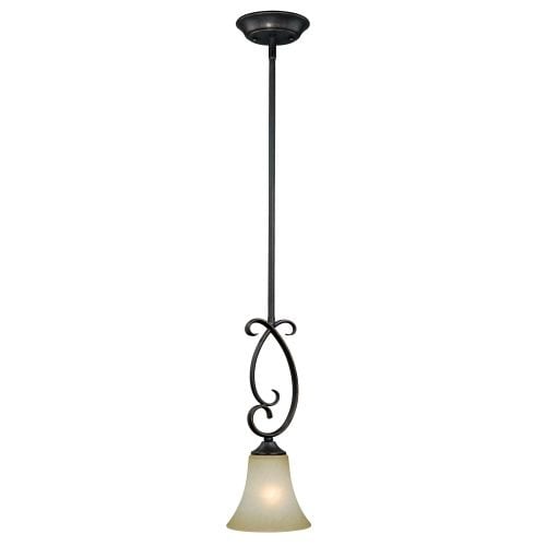 Vaxcel Lighting P0190 Mini Pendant 1 Light Mini Pendant with Cream Glass Shade