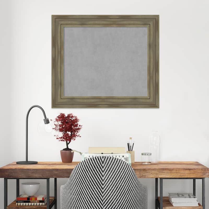 Amanti Art Alexandria Greywash Framed Magnetic Board
