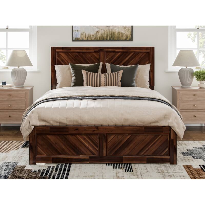 Berkshire Queen Low Profile Platform Bed with Matching Footboard
