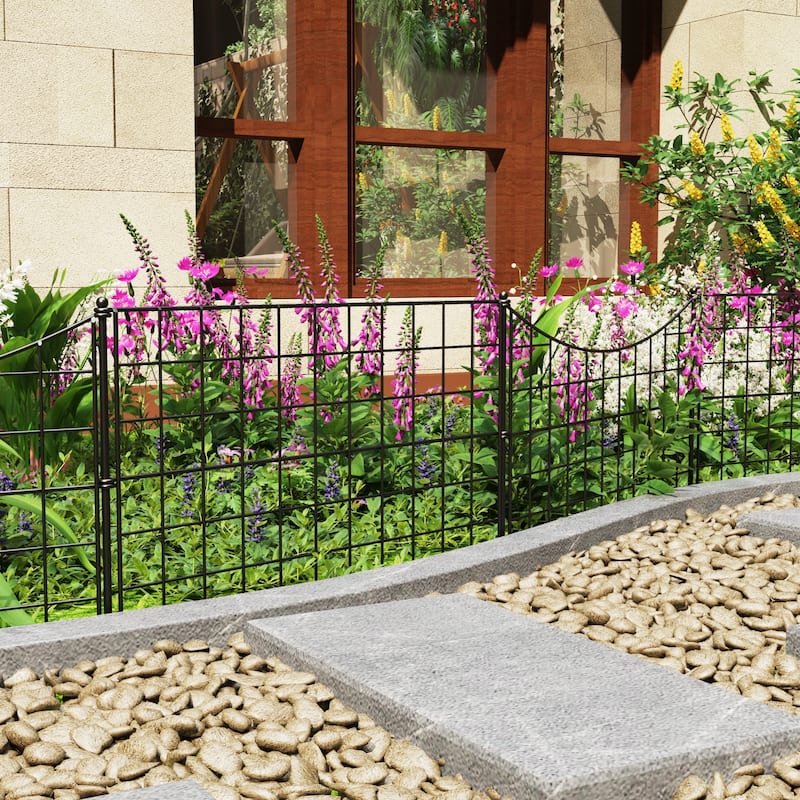Landscape Wrought Wire Border Folding Patio Fences Flower Bed Fencing