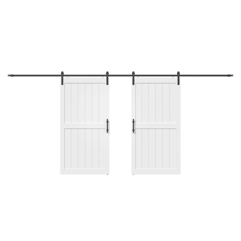 Sanding 30in./32in./36in./42in./48in.x 84in.MDF Barn Door With Sliding Hardware Kit ,Covered with Water-Proof PVC Surface