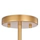 preview thumbnail 7 of 10, Jojospring Casandra 4-light Drum Glass Strip Flush Mount