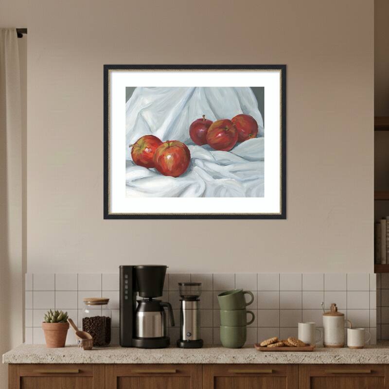 Red Apples by Carrie Arnold Wood Framed Wall Art Print