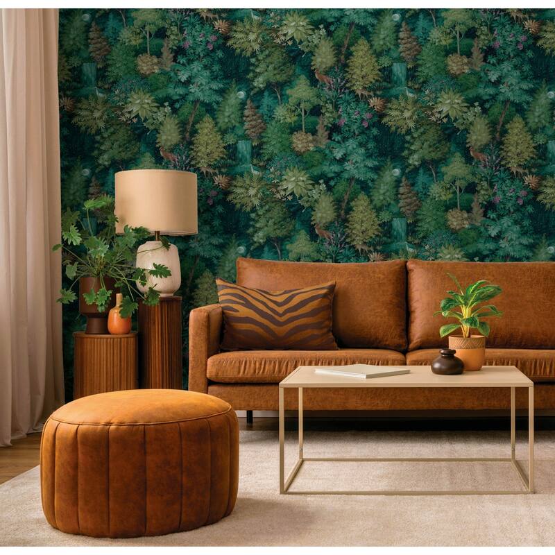 Midnight Woods Non-Pasted Wallpaper – 396in. x 21in. – Covers 56 square feet