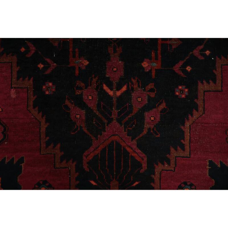 Hand Knotted Oriental 100% Wool Carpet Traditional Floral Navy Blue & Blues Zanjan Area Rug - 6' 6'' X 3' 11''