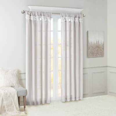 Twist Tab Lined Window Curtain Panel 50x120"
