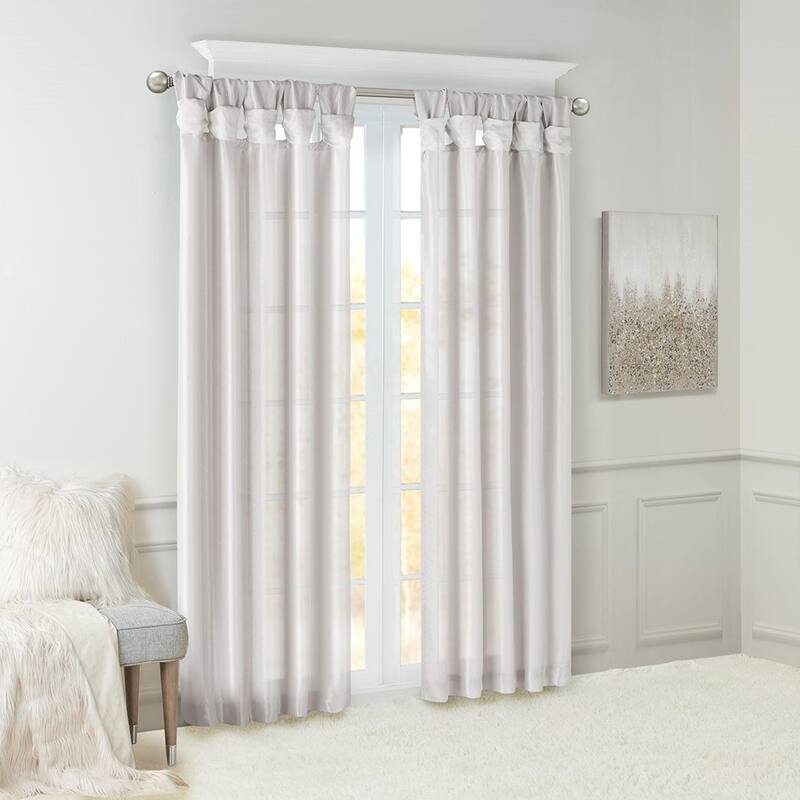 Twist Tab Lined Window Curtain Panel 50x95"