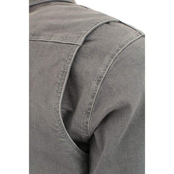 milwaukee performance men's denim biker shirt with aramid