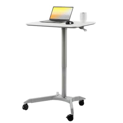 airLIFT XL 28" Pneumatic Height Adjustable Sit-Stand Mobile Laptop Computer Desk Cart