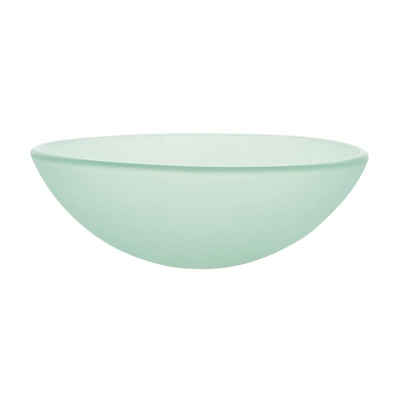 Vincennes 16.5 Color Glass Vessel Sink With Faucet, Frost - 28" x 24" 9"