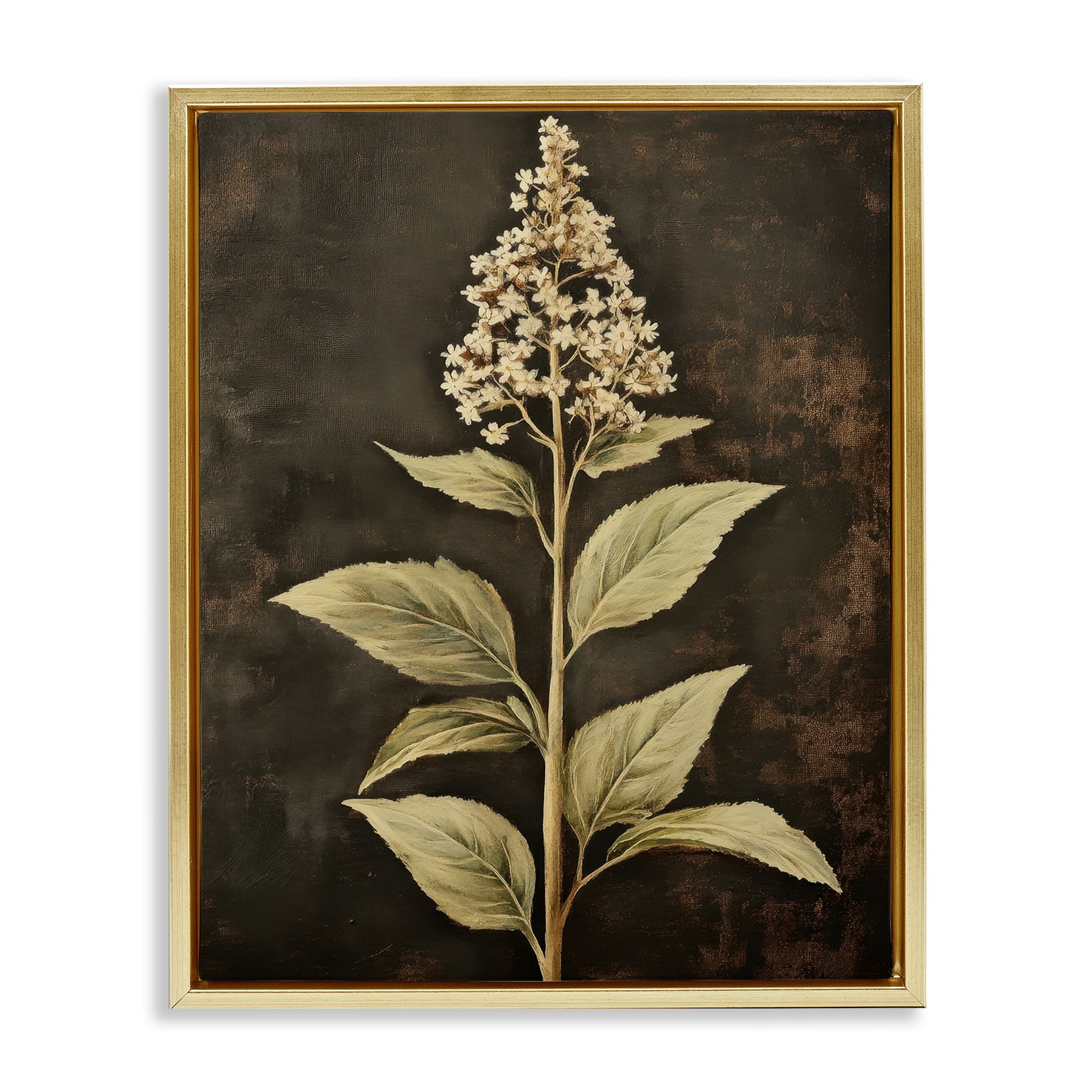 Stupell Weathered Flower Portrait Framed Floater Canvas Wall Art Design By Petal Prints Design