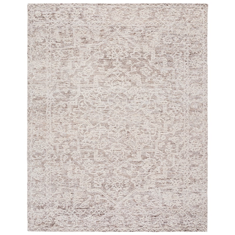SAFAVIEH Handmade Ebony Kostoula Wool Rug - 8' x 10' - Ivory/Brown