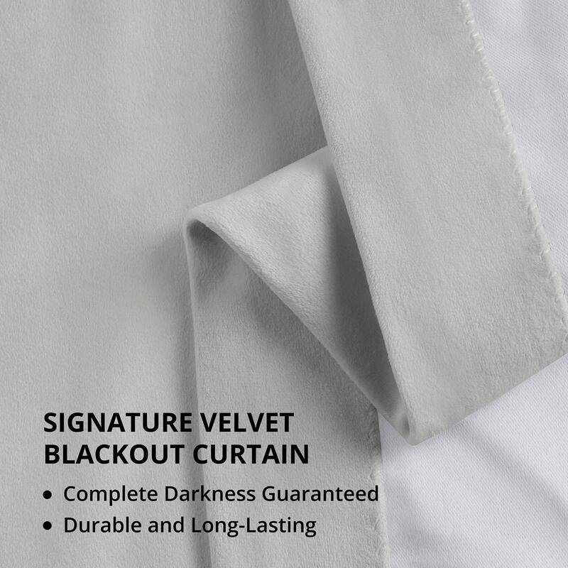 Exclusive Fabrics Signature Pleated Blackout Velvet Curtain (1 Panel)