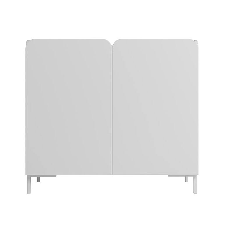 Manhattan Comfort Mid-Century Modern Bogardus Accent Cabinet Set of 2