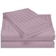 preview thumbnail 15 of 21, 1200 Thread Count Cotton Deep Pocket Luxury Hotel Stripe Sheet Set Purple - Full