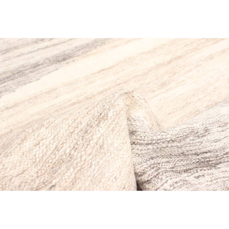 ECARPETGALLERY Flat-Weave Ankara FW Cream Wool Kilim - 5'3 x 7'7