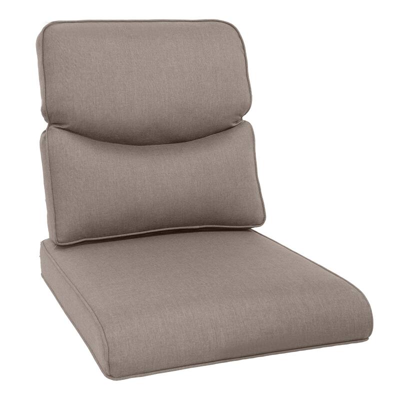 Outdoor Deep Seat Cushion 22 x 25 inch - Grey - 1 Pair Smile Cushion