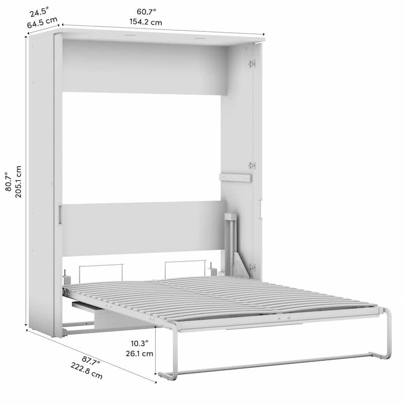 Lumina 61W Full Murphy Bed with Desk by Bestar