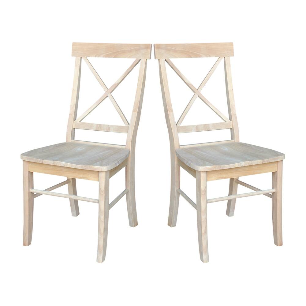 Set of Two X-Back Dining Chairs