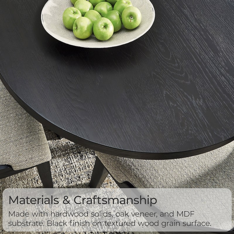 Signature Design by Ashley Rowanbeck Black Dining Table - 86.25" W x 42" D x 30.25" H
