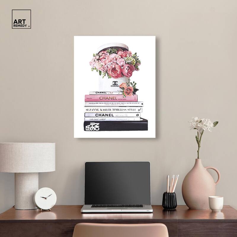 Doll Memories - Roses upon Books Canvas by Art Remedy, Gallery Wrapped