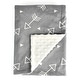 preview thumbnail 1 of 2, Gray Baby Blanket Super Soft Minky