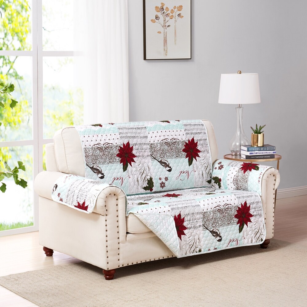Harper Lanenoel Reversible Furniture Protector Loveseat Floral Polyester Christmas 1 Piece Machine Wash Blue Box Cushion Pet Friendly Dailymail