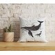 preview thumbnail 22 of 23, Whale and Petals Tales Throw Pillow26x26 Faux Suede