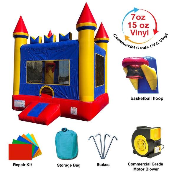 Jingo Jump 13' Semi Unisex Castle Inflatable Bouncer - Bed Bath ...
