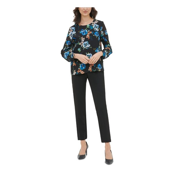 CALVIN KLEIN Black 3/4 Sleeve Blouse Top XL. Opens flyout.