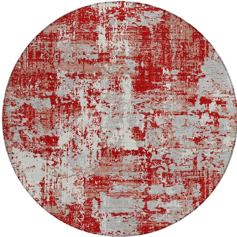 HomeRoots Abstract Transitional Rectangle Outdoor Rug