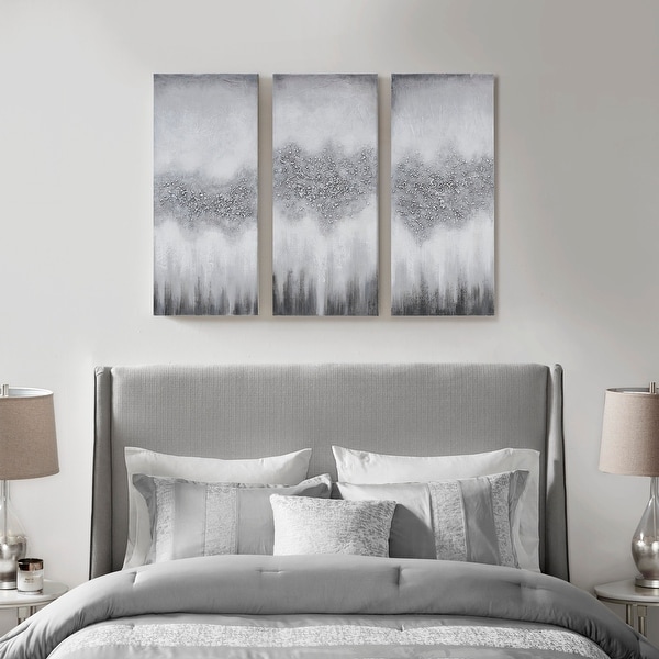 マディソンパーク　キャンバスアート Madison Park Luminous Heavily Embellished 3-piece Canvas Wall Art