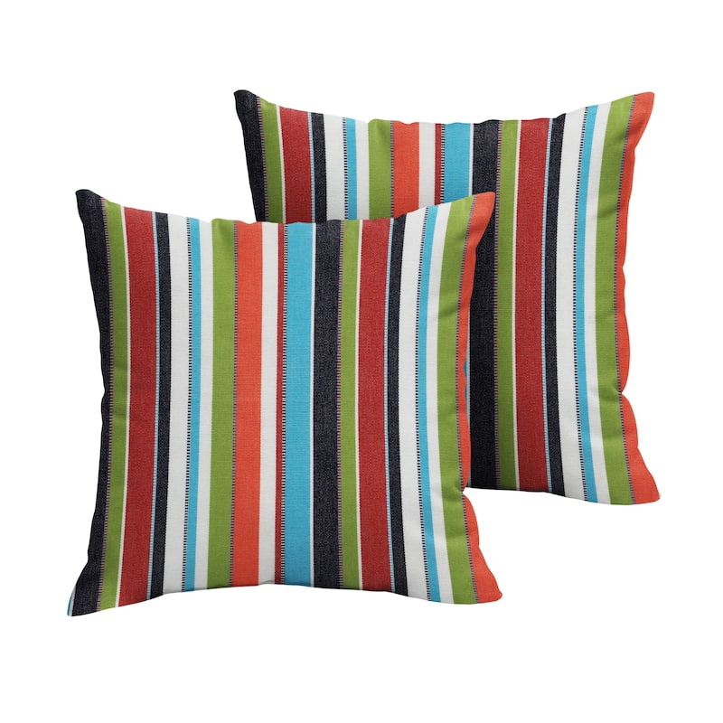 Sorra Home Sunbrella Outdoor Knife Edge Pillow Set of 2 - Carousel Confetti