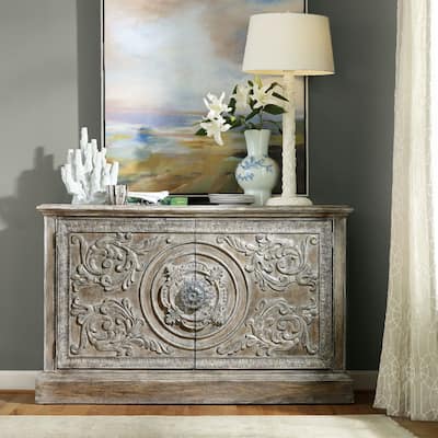 Hooker Furniture Melange 60" Wide Old World Antique Carved Front