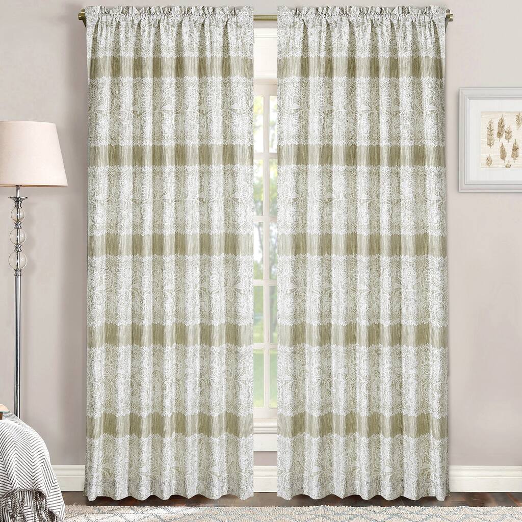 Home Soft Things Emma Printed 2 Piece Curtain Set