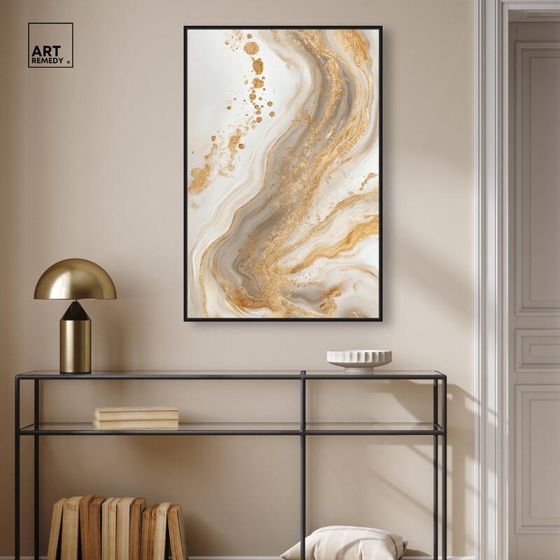 Gold Vein Canvas by Art Remedy