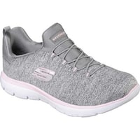 Skechers Women's Summits Quick Getaway Sneaker Gray/Light Pink