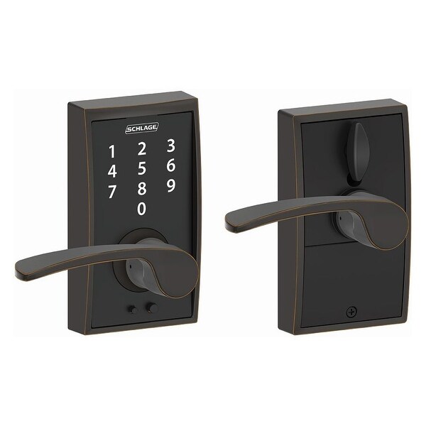 Schlage FE695-CEN-MER Century Touch Entry Leverset with Merano Lever