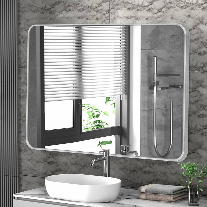 2 Pack Bathroom Rectangle Mirror Wall Mounted