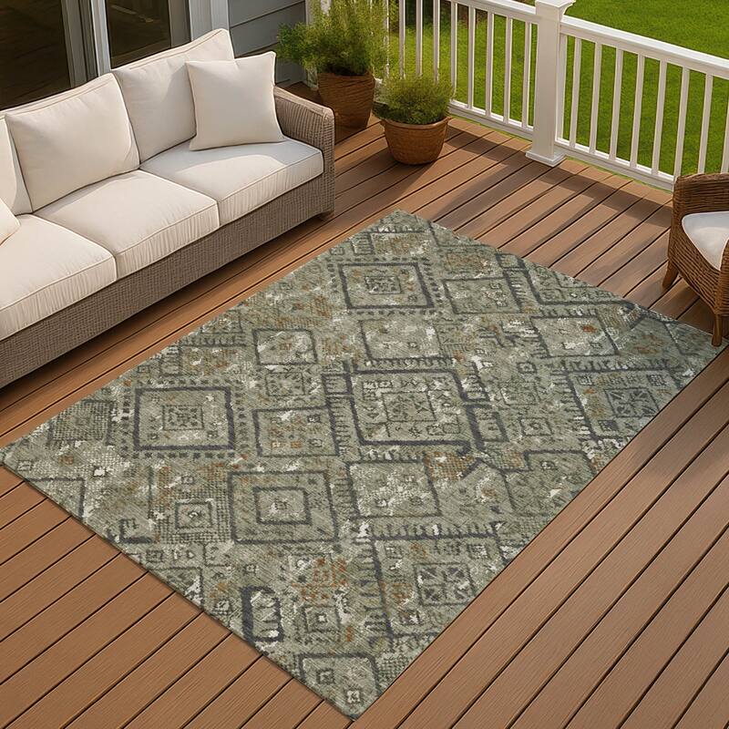 Machine Washable Indoor/ Outdoor Global Andes Chantille Rug