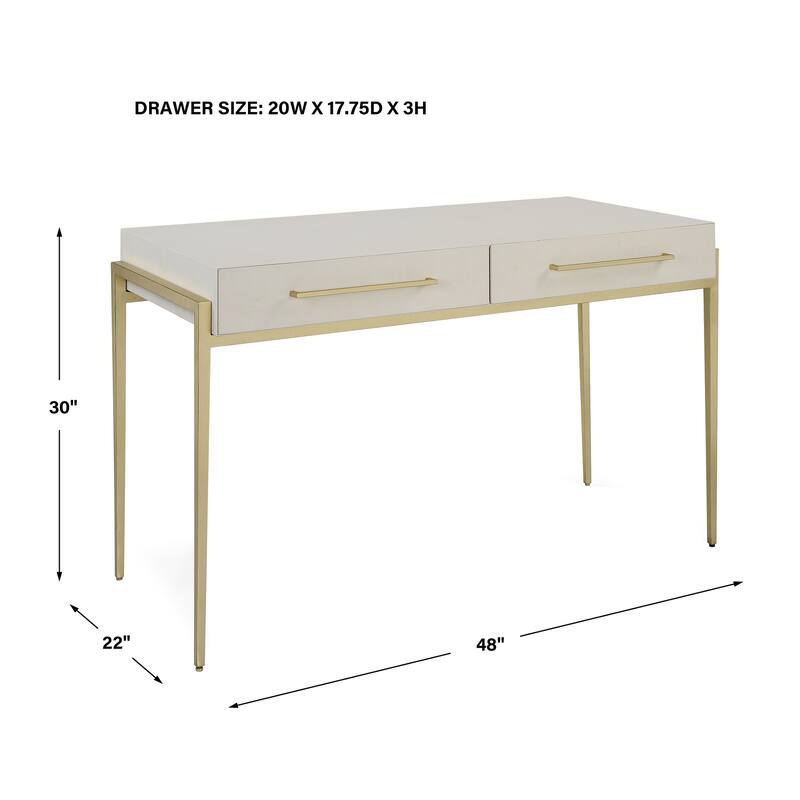 Uttermost Jewel Modern White Desk