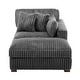 preview thumbnail 83 of 174, 41" W Plush Corduroy Chaise Lounge with Pillows