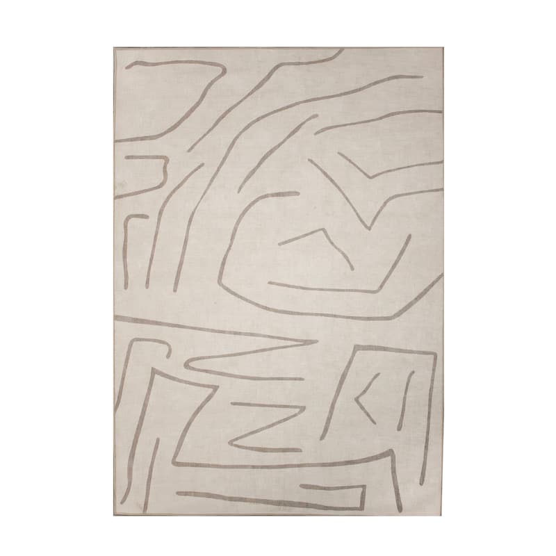 Chloe 3'3" x 4' ft Handwoven Indoor Rug, Cream/ Beige - 3'3" x 4' ft