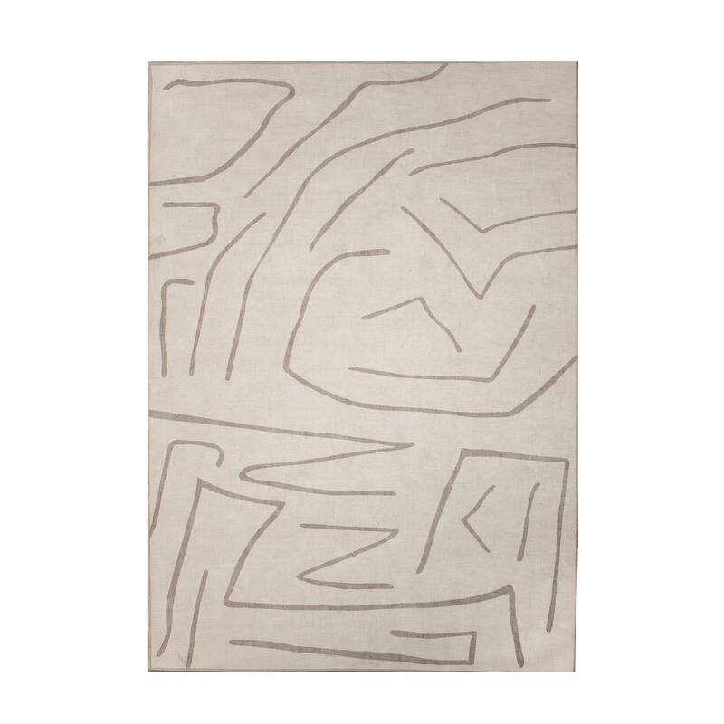 Chloe 5' x 7'3" ft Handwoven Indoor Rug, Cream/ Beige - 5' x 7'3" ft