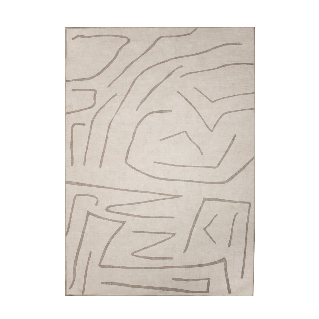 Chloe 5' x 7'3" ft Handwoven Indoor Rug, Cream/ Beige - 5' x 7'3" ft