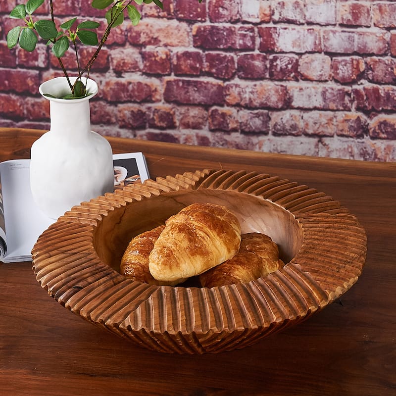 Home Soft Things Royal Round Bowl Big wooden bowl Fruit Storage