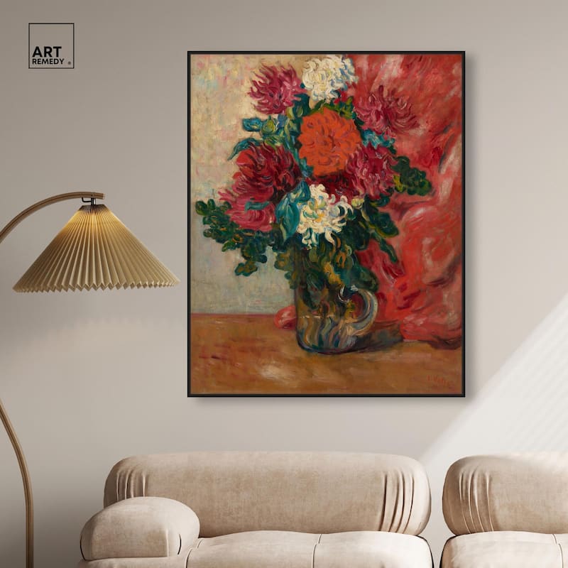 Valtat Dahlias Canvas by Art Remedy