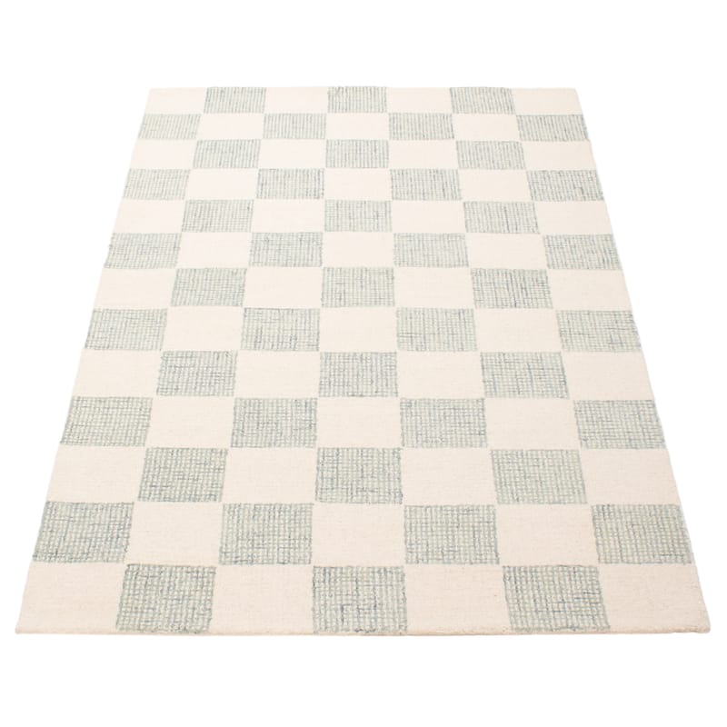 ECARPETGALLERY Hand Tufted Timeless Cream Wool Rug - 5'0 x 7'10