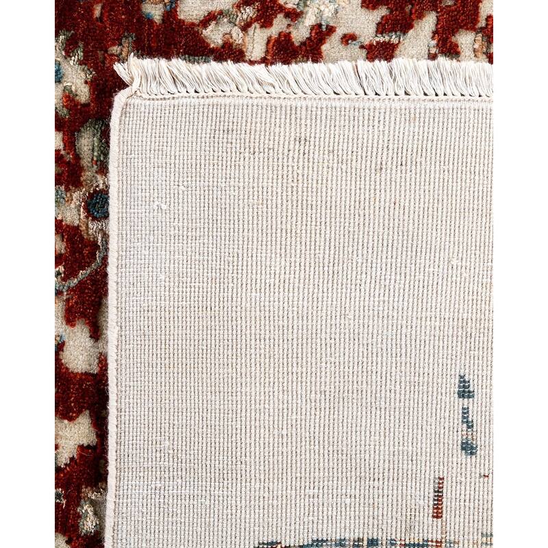 Ikat One-of-a-Kind Hand-Knotted Area Rug, Red - 8' 3" x 10' 2"