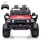 preview thumbnail 15 of 17, 24V Kids Ride Toy 2 Seats Battery Powered Electric Truck with Remote Control - 38.6"W x 49.6"L x 34.6"H Red